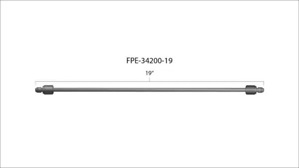Universal Fleece 19" High-Pressure Fuel Line 8 mm × 3.5 mm M14 × 1.5 Nuts
