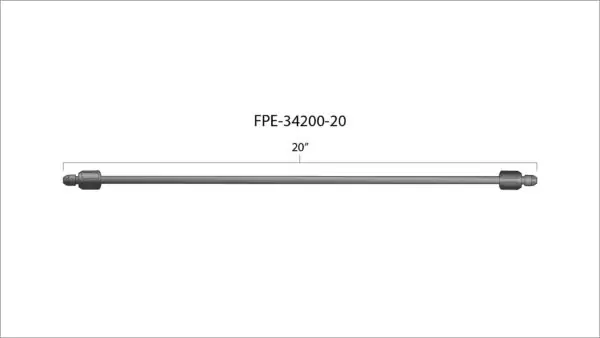 Universal Fleece 20" High-Pressure Fuel Line 8 mm × 3.5 mm M14 × 1.5 Nuts