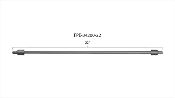 Universal Fleece 22" High-Pressure Fuel Line 8 mm × 3.5 mm M14 × 1.5 Nuts