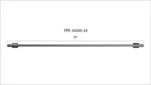 Universal Fleece 24" High-Pressure Fuel Line 8 mm × 3.5 mm M14 × 1.5 Nuts