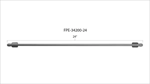 Universal Fleece 24" High-Pressure Fuel Line 8 mm × 3.5 mm M14 × 1.5 Nuts