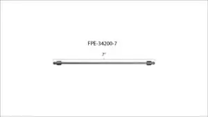 Fleece Universal 7" High Pressure Fuel Line 8 mm × 3.5 mm M14 × 1.5 Nuts