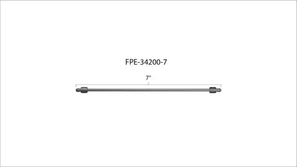 Fleece Universal 7" High Pressure Fuel Line 8 mm × 3.5 mm M14 × 1.5 Nuts