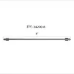 Fleece Universal 8" High Pressure Fuel Line 8 mm × 3.5 mm M14 × 1.5 Nuts