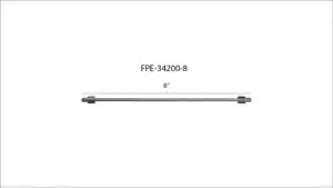 Fleece Universal 8" High Pressure Fuel Line 8 mm × 3.5 mm M14 × 1.5 Nuts