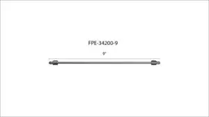 Fleece Universal 9" High Pressure Fuel Line 8 mm × 3.5 mm M14 × 1.5 Nuts