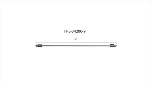 Fleece Universal 9" High Pressure Fuel Line 8 mm × 3.5 mm M14 × 1.5 Nuts