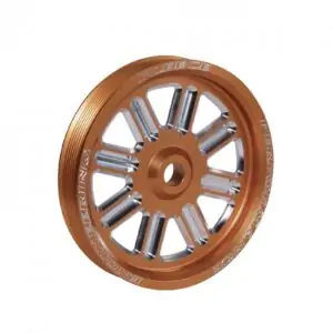 Fleece Dual-Pump Pulley Orange Spoke | 2003-10 Cummins Ram 2500/3500