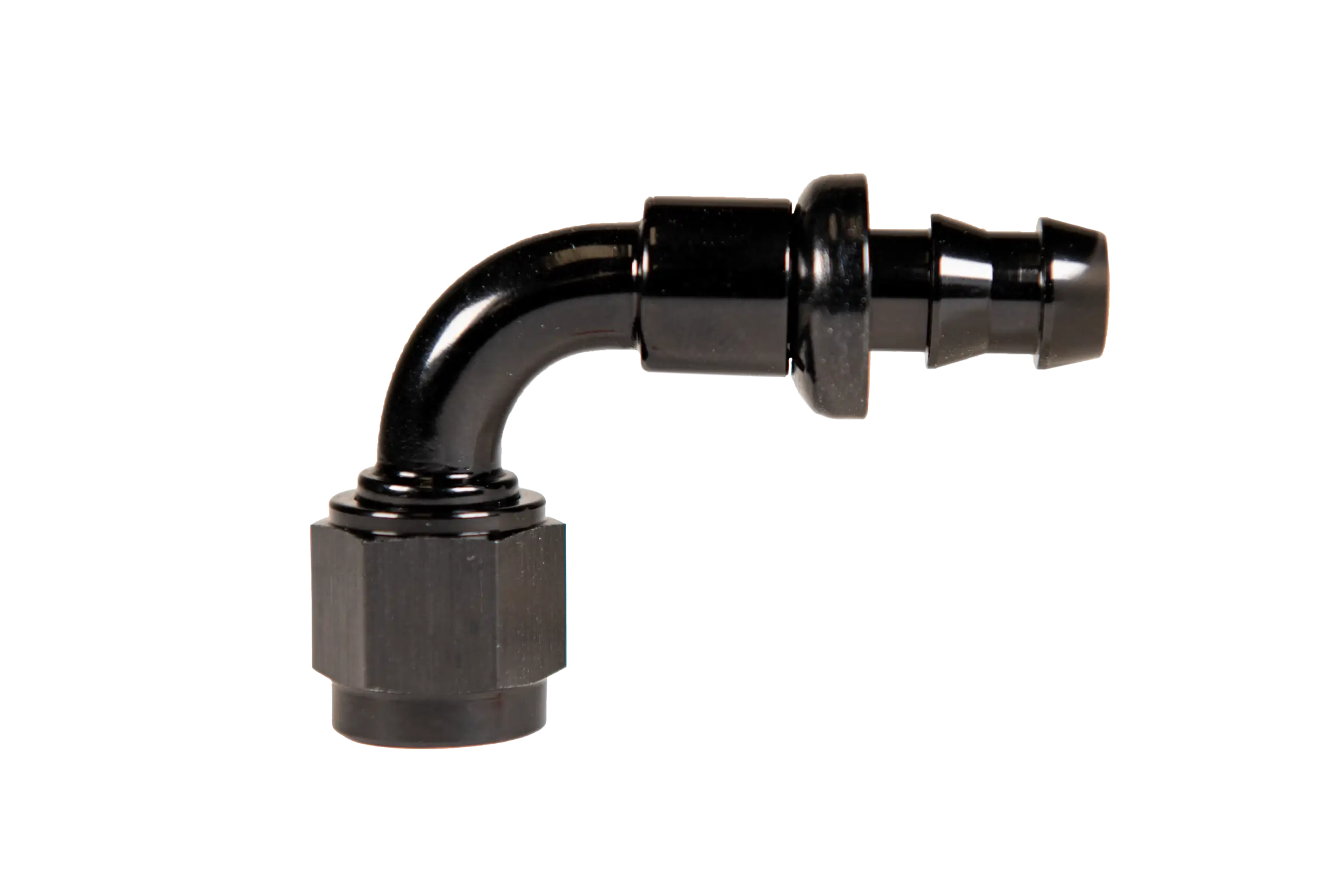 Universal Fleece -6AN 90° to Hose-Barb Adapter