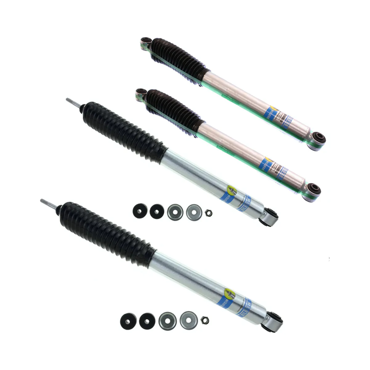 94-'02 Dodge Ram 3500 4WD Bilstein 5100 0-2.5" Front & 0-1" Rear Lift Shocks-24-185776-24-185783