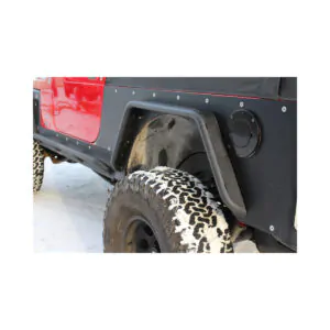 Jeep TJ Tube Fenders Rear 3 Inch Flare 97-06 Wrangler TJ Steel Black Textured Powdercoat Fishbone Offroad - FB23029R