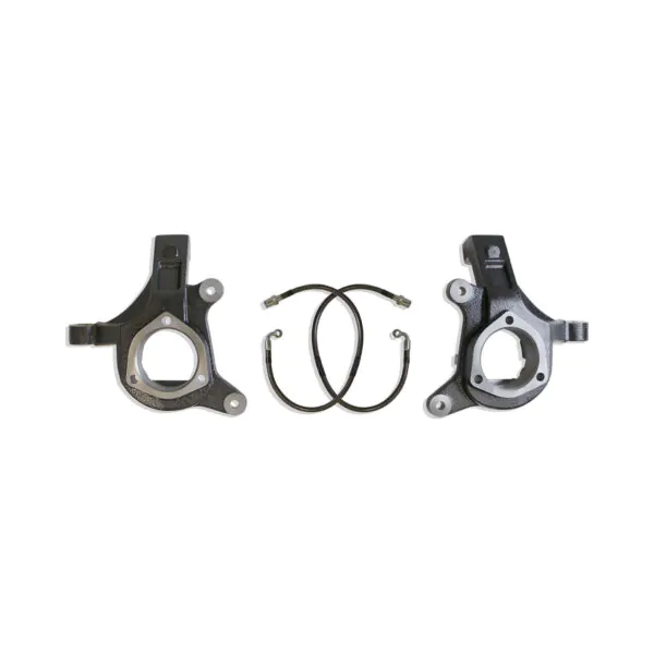MaxTrac 3" Lift Spindles with Brake Lines for 2007-2016 Silverado/Sierra 1500 2WD and 2007-2014 GM SUV 2WD-701330BL