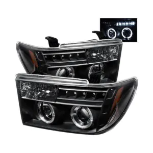 Spyder Auto 5012029 Projector Headlights - Black For 2007-13 Toyota Tundra/2008-13 Toyota Sequoia
