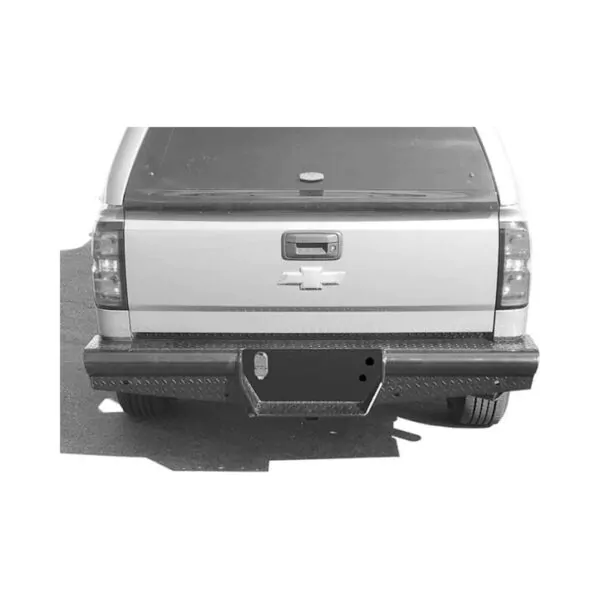 Steelcraft HD Replacement Rear Bumper Semi-gloss black for 2014-2018 Chevy Silverado 1500 2014-2018 GMC Sierra 1500 2019 Silverado 1500 LD "Classic" 2019 Sierra 1500 Limited - HD20420 