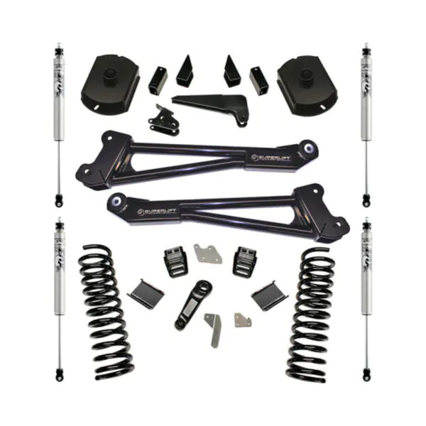 SuperLift 4 inch Lift Kit w- FOX Shocks For 2014-2018 Ram 2500 4WD Diesel w- Radius Arms