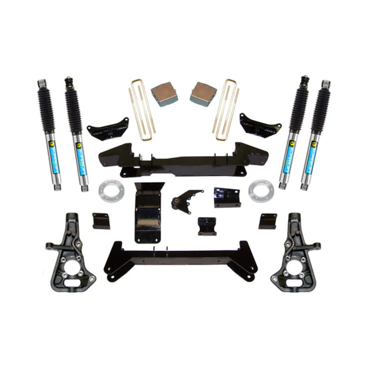 SuperLift 6" Lift Kit 2001-2010 Chevy Silverado GMC Sierra 2500HD/3500 4WD Knuckle Kit Bilstein Shocks