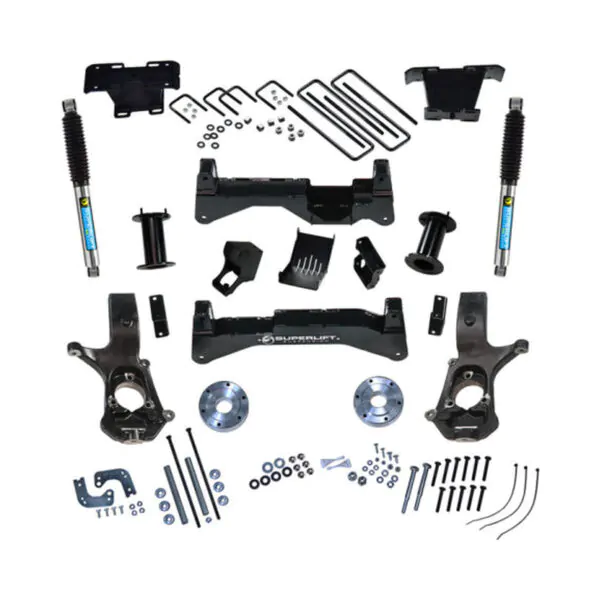 SuperLift 8" Lift Kit w/ Bilstein Rear Shocks for 2014-2018 GMC Sierra 1500 4WD w/ OE Aluminum or Stamp Steel Control Arms