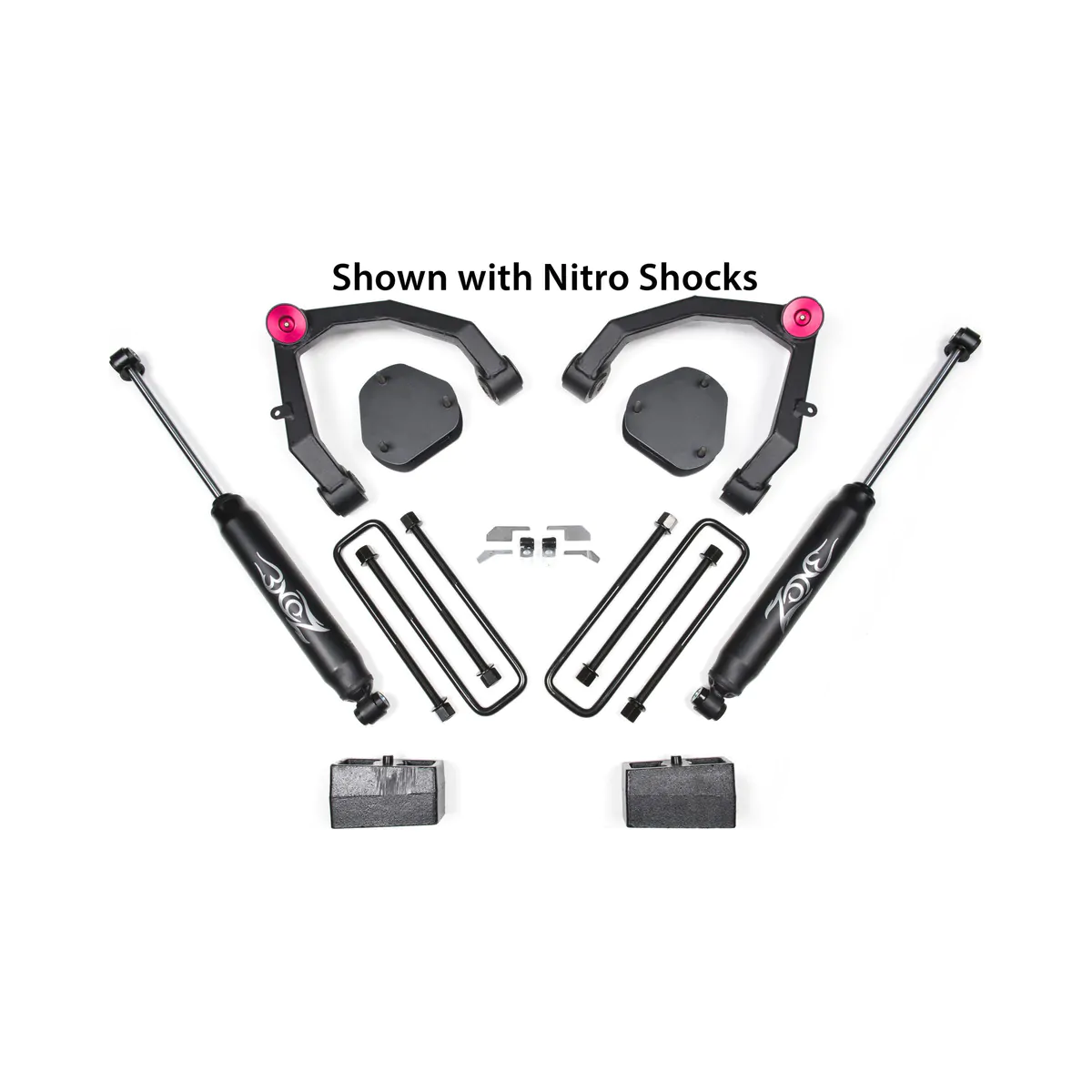 Zone Offroad 3.5" Upper Control Arms Lift Kit 2007-2013 Chevy/GMC 1500 2WD